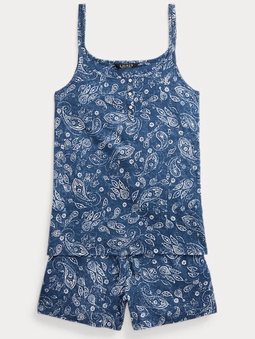 Ralph Lauren Blue Paisley Pajama Set